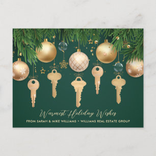 Carte de Noël de l'Immobilier Golden Keys