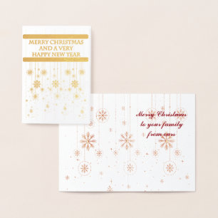 Carte de Noël de l'ornement de flocon de neige