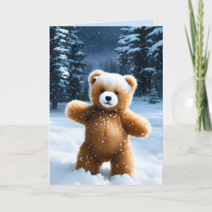 Carte de Noël de l'ours en peluche