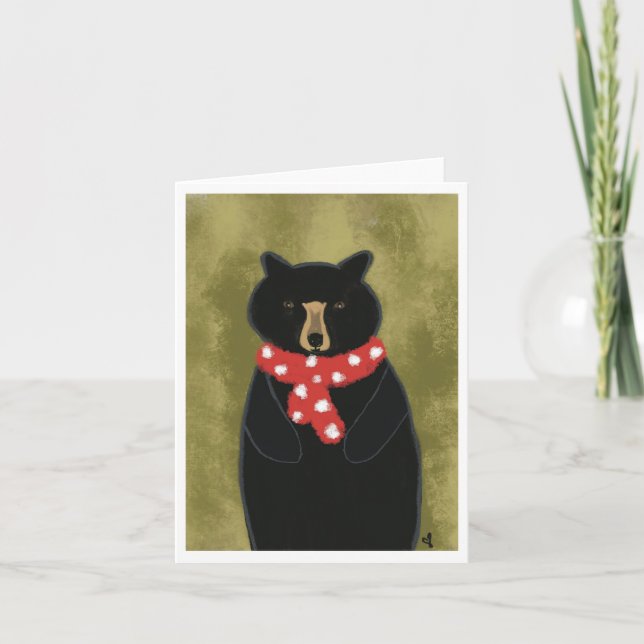 Carte de Noël de l'ours noir (Devant)