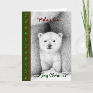 Carte de Noël de l'ours polaire