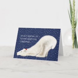 Carte de Noël de l'ours polaire endormi