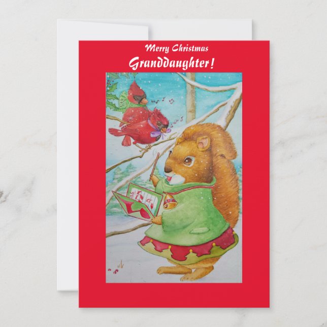 Carte de Noël de ma petite-fille douce (Devant)