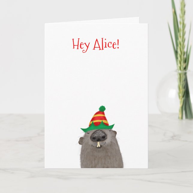 Carte de Noël de marmotte à marmotte (Devant)