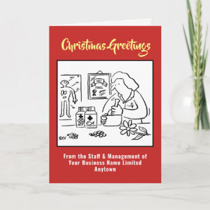Carte de Noël de médecine alternative ou homéopath