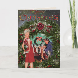 Carte de Noël de mode vintage