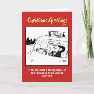 Carte de Noël de moniteur d'auto-école
