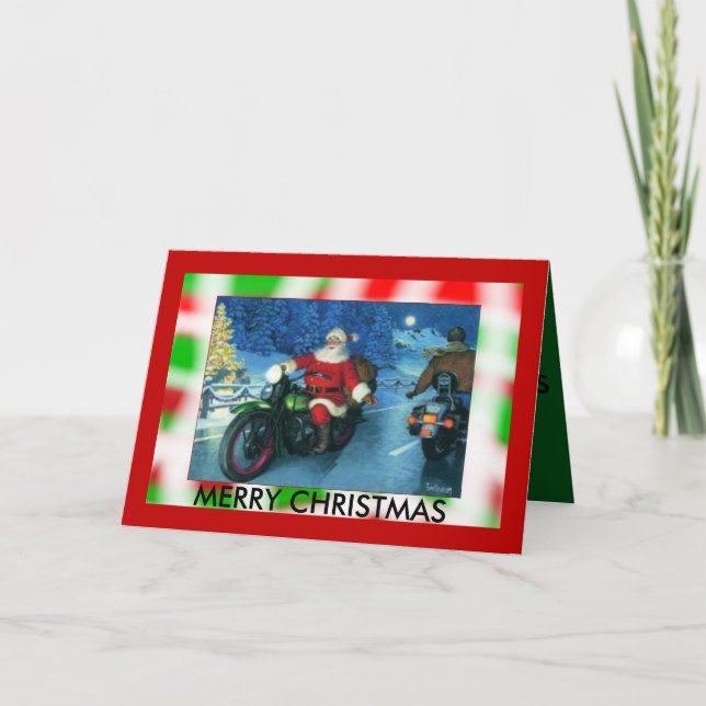 Carte de noël de moto (Devant)