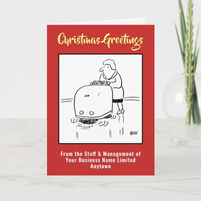 Carte de Noël de nettoyage de bureau ou commercial (Devant)