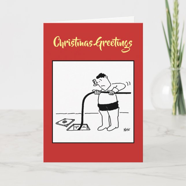 Carte de Noël de nettoyage des drains (Devant)