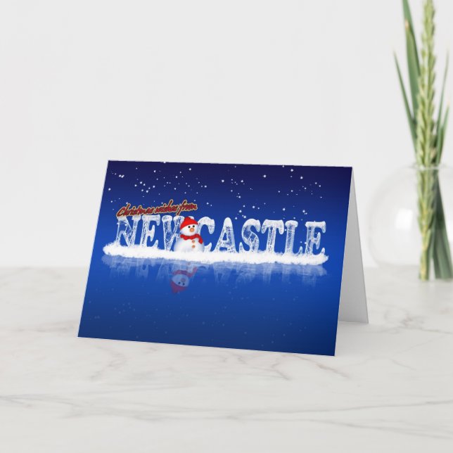 Carte de Noël de Newcastle - souhaits de Noël (Devant)