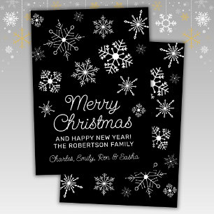 Carte de Noël de Noël de Flèches noires et blanche