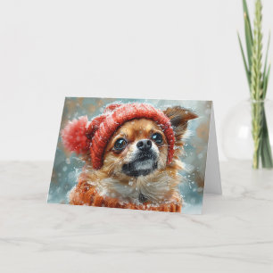 Carte de Noël de Noël de Noël de la Cute Chihuahua