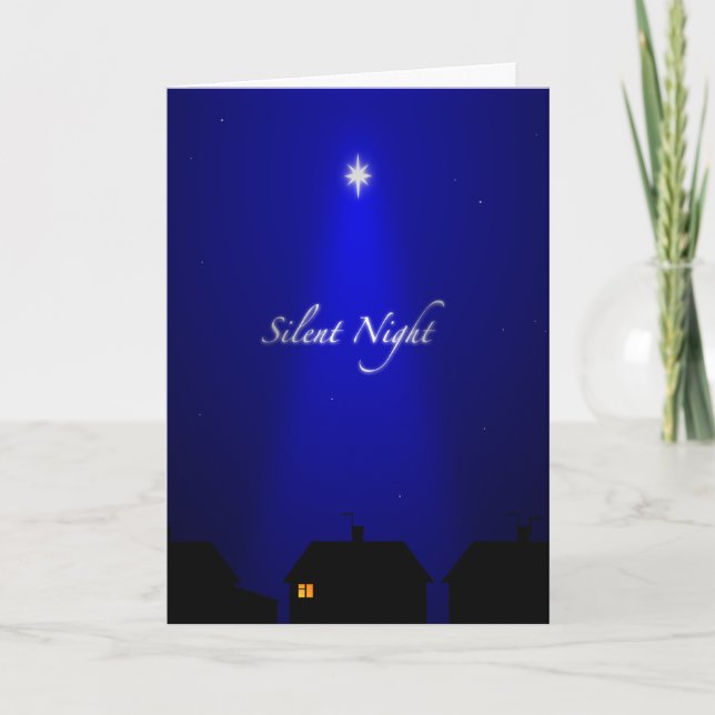 Carte de Noël de nuit silencieuse (Devant)