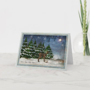 Carte de Noël de nuit silencieuse