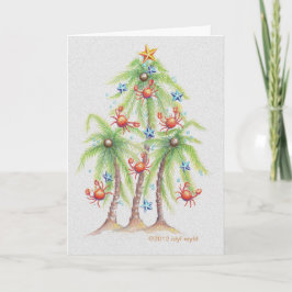 Carte de Noël de palmier tropical