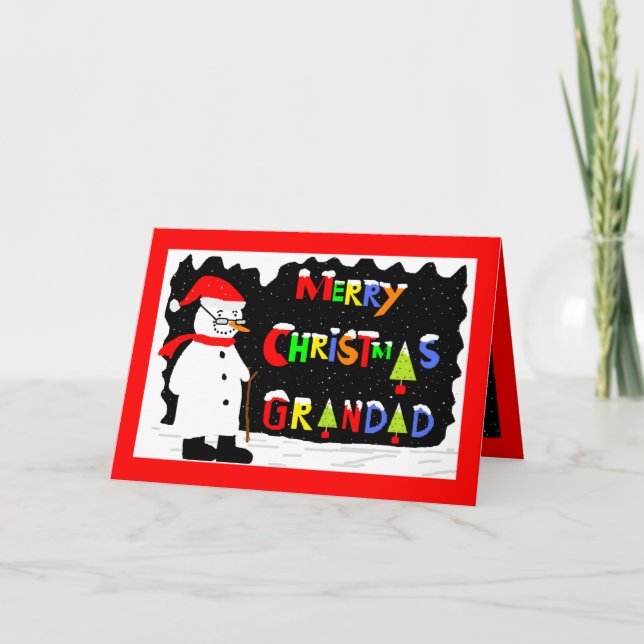 Carte de Noël de papy (Devant)