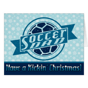 Carte de Noël de père de football