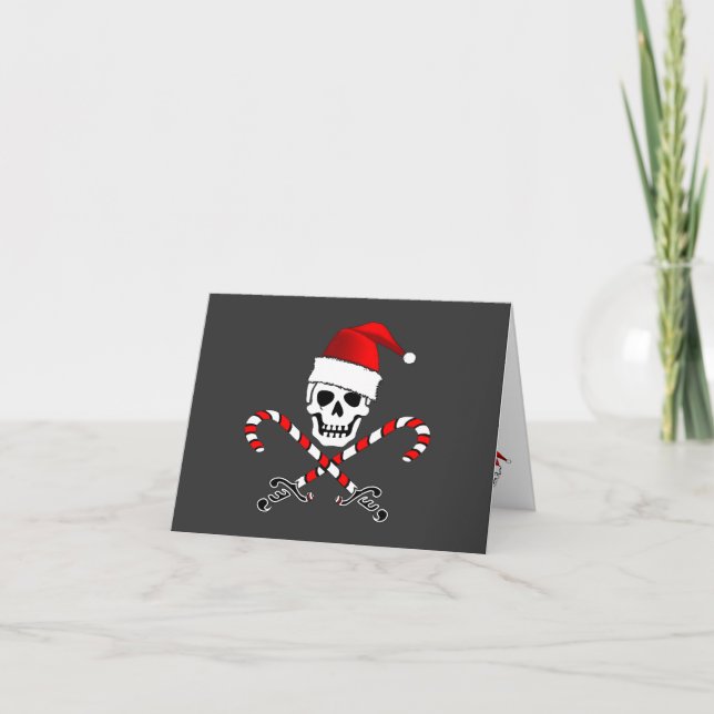 Carte de Noël de Père Noël de jolly roger de (Devant)