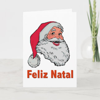 Carte de Noël de Père Noël de Portugais