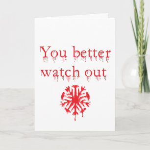 Carte de Noël de Père Noël de zombi