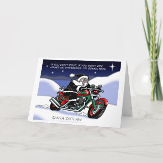 Carte de Noël de Père Noël Outlaw©
