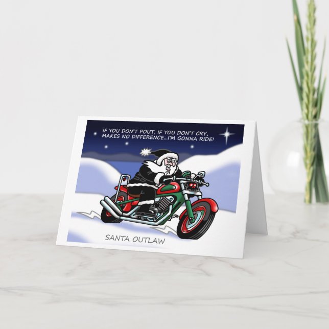 Carte de Noël de Père Noël Outlaw© (Devant)