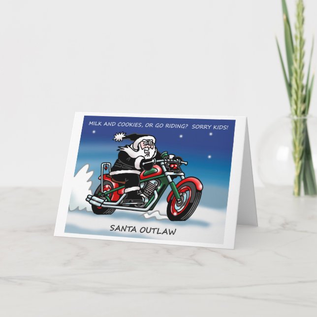 Carte de Noël de Père Noël Outlaw© (Devant)