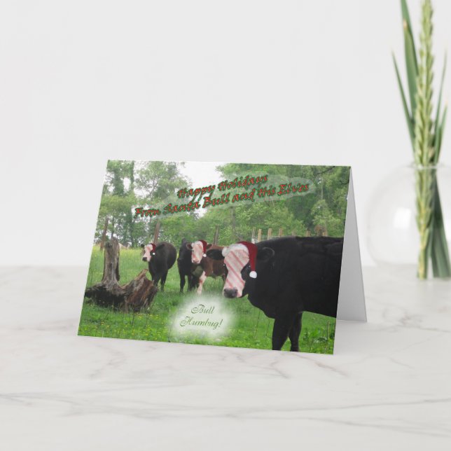 Carte de Noël de Père Noël Taureau (Devant)