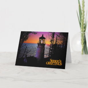 Carte de Noël de phare