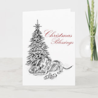 Carte de Noël de pitbull
