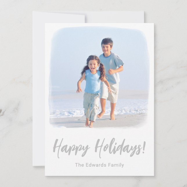 Carte de Noël de plage | Carte photo côtier tropic (Devant)