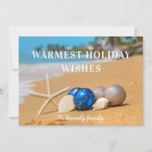 Carte de Noël de plage côtière