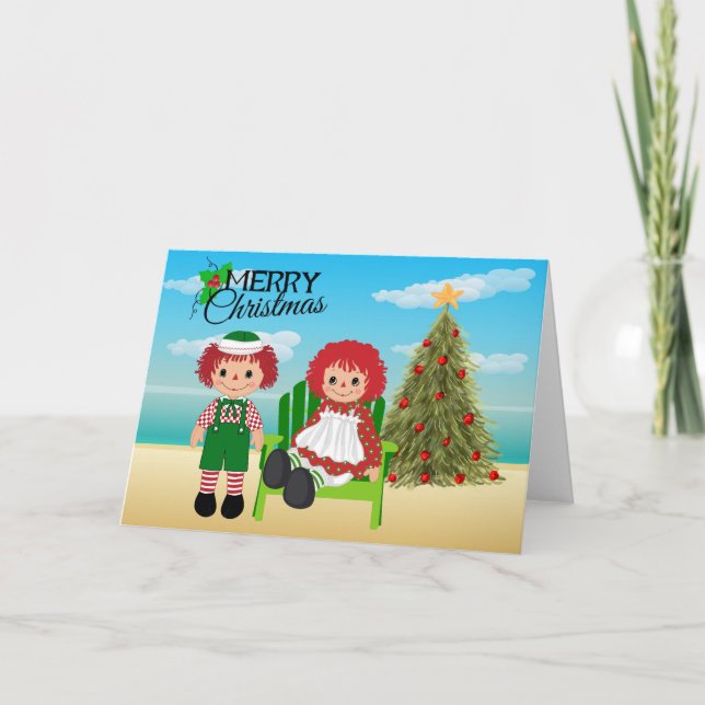 Carte de Noël de poupée Rag (Devant)