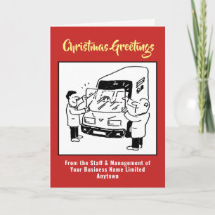 Carte de Noël de remplacement de pare-brise d'auto
