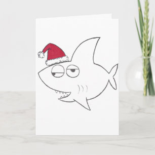 Carte de Noël de requin de Stinkeye