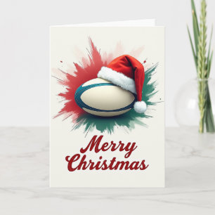 Carte de Noël de rugby