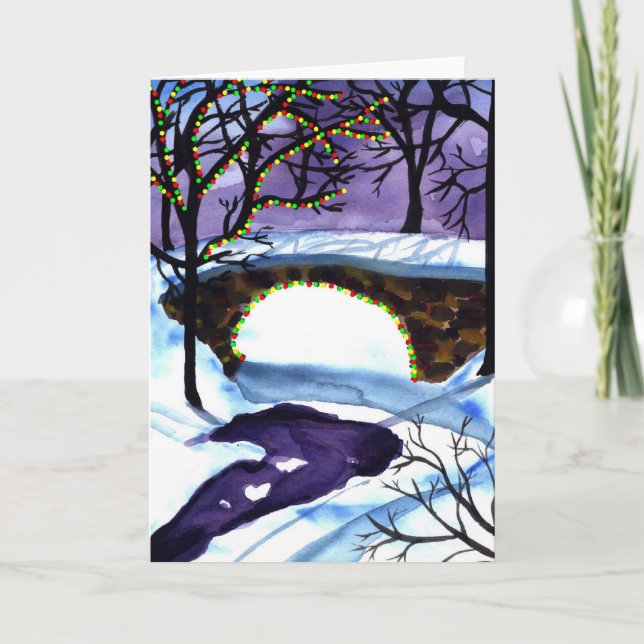 Carte de Noël de scène de Noël (Devant)