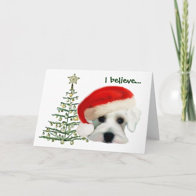 Carte de Noël de Schnauzer (Devant)