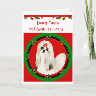 Carte de Noël de Shih Tzu