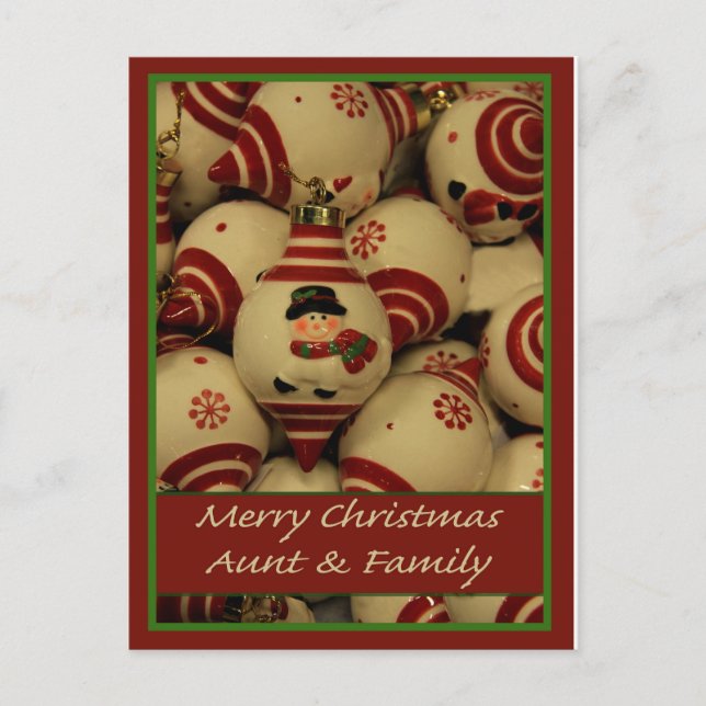 Carte de Noël de tante et de famille (Devant)