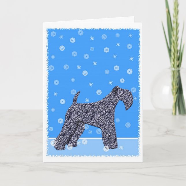 Carte de Noël de Terrier de bleu de Kerry (Devant)