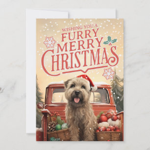 Carte de Noël de Terrier Irlandais à Poil Souple