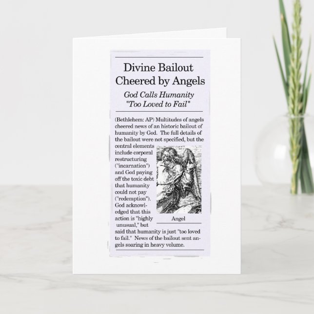 Carte de Noël "de thème de renflouement" (Devant)