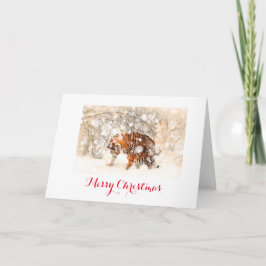 Carte de noël de Tiger