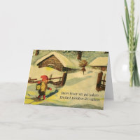 Carte de Noël de Tomten avec le poème de Viktor