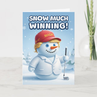 Carte de Noël de Trump | Bonhomme de neige Trump