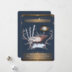 Carte de Noël de Wapiti Mâle