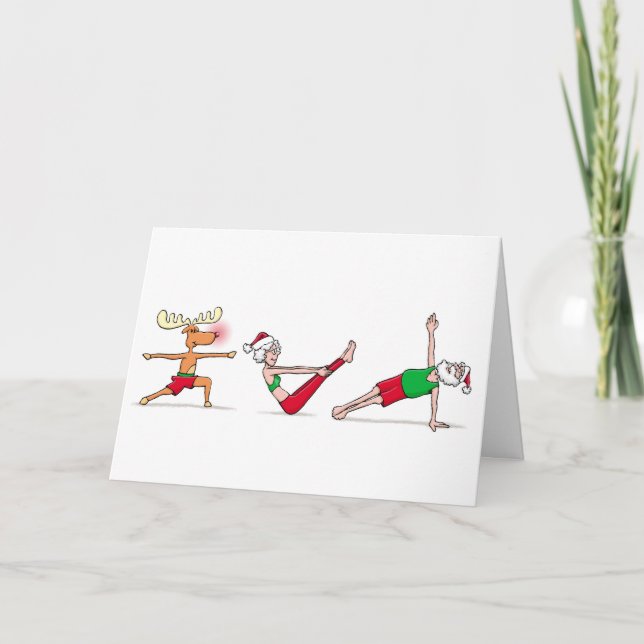 Carte de Noël de yoga (Devant)