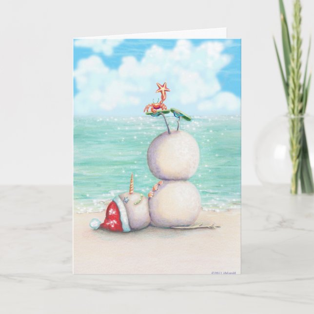 Carte de Noël de Yoga tropical (Devant)